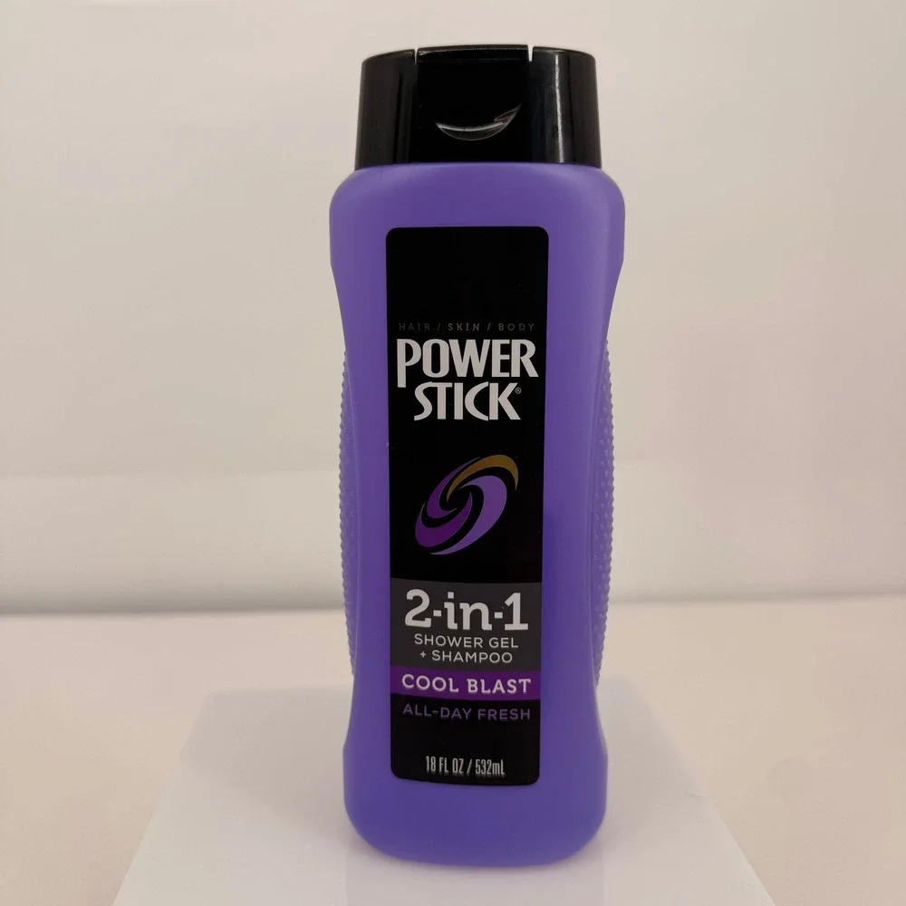 Power Stick Cool Blast 2-in-1 Shower Gel + Shampoo 18 fl oz Mens Body Wash